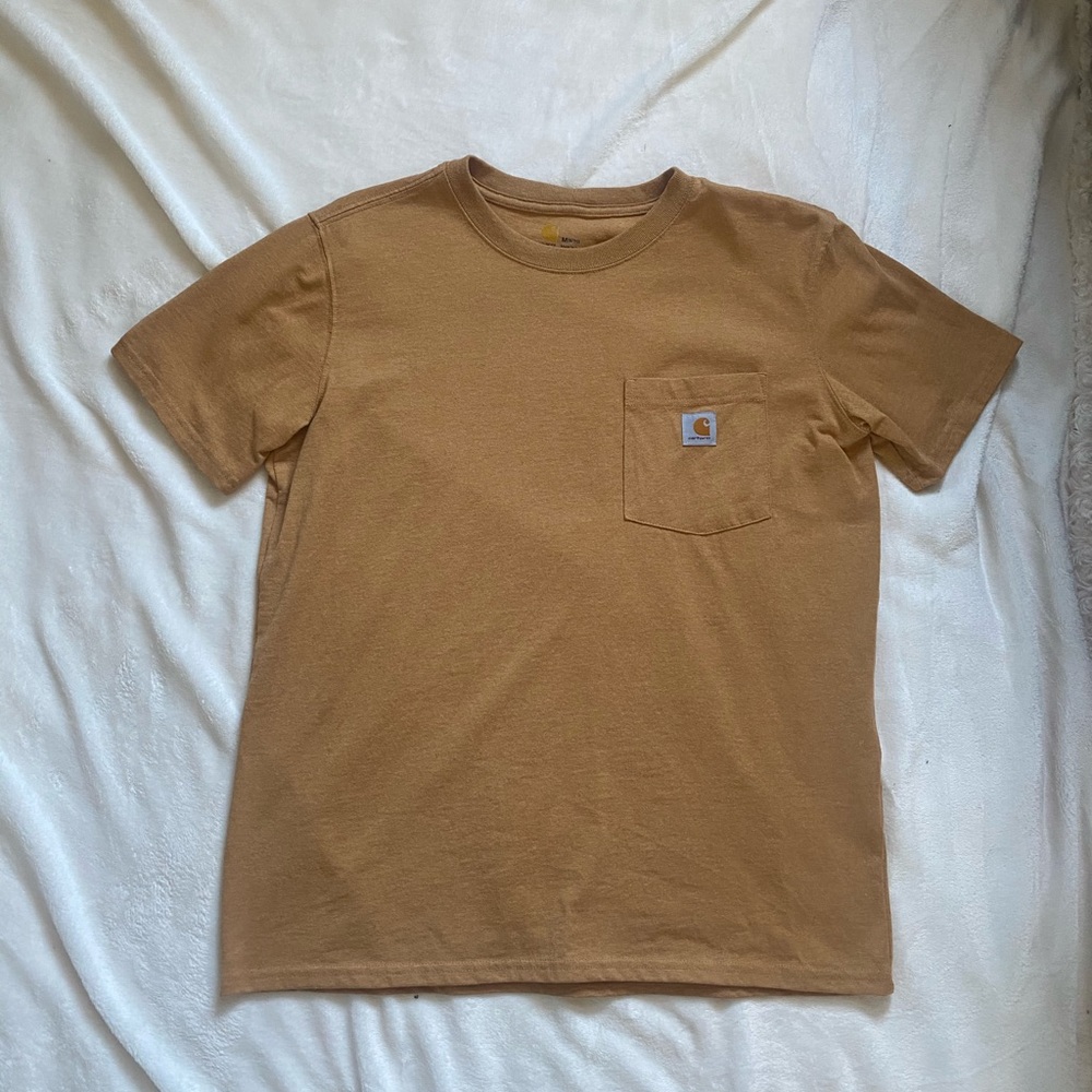 Mustard yellow carhartt pocket tee